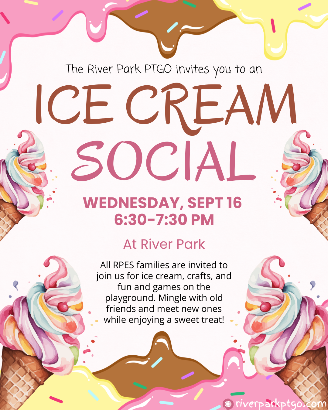 Ice Cream Social Flyer
